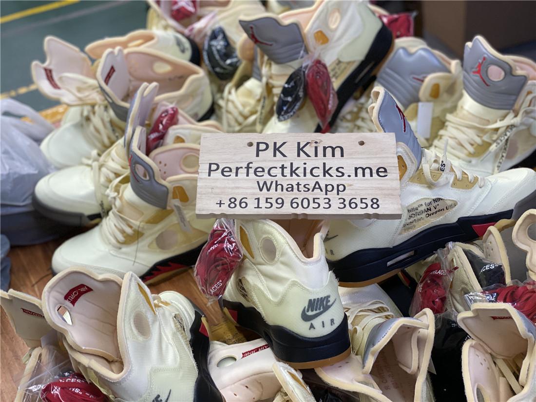 PK God Air Jordan 5 Retro X off white Sail retail materials ready to ship